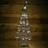 Premier 58cm Silver Metal Star Topped Twinkle Christmas Tree Light