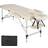 tectake Massage table 2-zone aluminium, padding bag beige