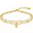 Hugo Boss Iris Layered Chain Bracelet - Gold/Transparent