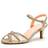 Where's That From Womens Jillian Diamante Mesh Strappy Heel Champagne Gold Glitter