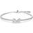 Swarovski Mesmera bangle, Mixed cuts, White, Rhodium plated