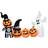 Homcom 8.5' Inflatable Halloween Ghost Family Outdoor Decoration LED