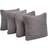 Brentfords Pack of Teddy Fleece Cushion Cover Grey