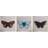 Premier Housewares Set of 3 Butterfly Plaques, MDF Wall Decor