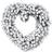 Kaemingk Snowy Flocked Heart Christmas Wreath Decoration