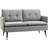 Homcom Fabric Gray Sofa 139cm 2 Seater