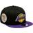 New Era Nba Los Angeles Lakers Contrast Side Patch 9fifty Snapback Cap, Black