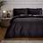 Bianca Satin Geo Thread Count Duvet Cover Black