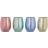 Premier Housewares Set of 4 Assorted Colours, Electroplated Tumbler