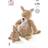 King Cole Toy pattern 9161 truffle childs kangaroo and joey 15-28cm