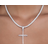 GLD Nail Cross Necklace - Silver/Transparent