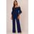 Adrianna Papell Crepe Jumpsuit, Navy