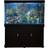 MonsterShop Aquarium Fish Tank & Cabinet with Complete Starter Kit White Gravel