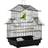 Pawhut Metal Bird Cage with Plastic Swing Perch Food Container Tray
