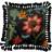 Paoletti Botanist Floral Printed Tassel Edged Complete Decoration Pillows Black