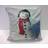 Rapport Snowman Photographic Christmas Cushion Cover Multicolour