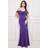 Goddiva Chiffon Bardot Cowl Neck Maxi Dress