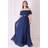 Goddiva Pleated Chiffon Off Shoulder Maxi Dress