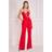 Goddiva Satin Collar Scuba Jumpsuit