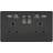 Knightsbridge 13A 2G Switched Socket with Dual usb Charger 2.4A Matt Black