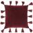 Furn Medina Velvet Tasselled Berry Complete Decoration Pillows Red (45x)