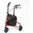 NRS Healthcare 3 Wheel Steel Rollator Red