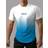Shein Men Letter Graphic Ombre Curved Hem Tee
