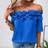 Shein Off Shoulder Ruffle Trim Blouse