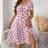 Shein Plus Ditsy Floral Print Knot Front Split Thigh Dress