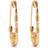 Versace Gold Safety Pin Earrings Gold UNI