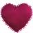 Little Furn. Large Heart Pom-Pom Pre-filled Cushion Hot 13x2.4"