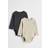 H&M Baby Adjustable-Fit Long-Sleeved Bodysuits 2-pack - Light Beige/Black