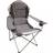 Deluxe Folding Camping Chair Grey Black Fishing Picnic Beach Garden Patio Seat