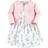 Hudson Baby Cotton Dress & Cardigan Set - Bunny Floral