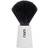 Nom Shaving brush synthetic black fibres carl handle plastic white