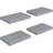 vidaXL 323849 Grey Wall Shelf 40cm 4pcs