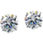 Carat Eternal Four Prong Studs - Silver/Transparent