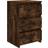 vidaXL Bed Cabinet Smoked Oak Bedside Table 35x40cm