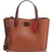 Coach Willow Tote 24 Color Blocked With Signature Canvas Interior - Pewter/1941 Saddle Brown Multi