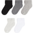 H&M Baby Anti-Slip Terry Socks 5-pack - Black/Dark Gray