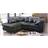 Onbuy Vortex Grey Sofa 212cm 4 Seater