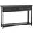 Nordal Vintage Black Console Table 33x122cm