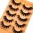 Shein 5 Pairs 5d Volume False Eyelashes, Fluffy Russian Big Curling Imitation Mink Hair Eyelashes