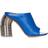 Off-White Runway Spring high-heel mules women Leather/Leather/Leather Blue