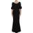 Dolce & Gabbana Floral Lace Long Bodycon Maxi Dress - Black