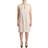 Peserico Peserico Beige Sleeveless Round Neck Knee Length Shift Dress IT42