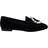 Dolce & Gabbana Black Velvet Crystals Loafers Flats Shoes EU36/US5.5