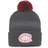 Fanatics Men's Branded Charcoal Montreal Authentic Pro Home Ice Cuffed Knit Hat with Pom