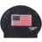 Speedo Unisex Swim Cap Latex Flag Black