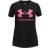 Under Armour Girl's Tech Print Fill Big Logo Short Sleeve - Black/Rebel Pink (1377016-004)